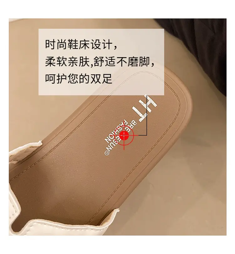Retro summer women's slippers to go out, casual sandals flat, mule, high-quality style, internet celebrity — chobi 17