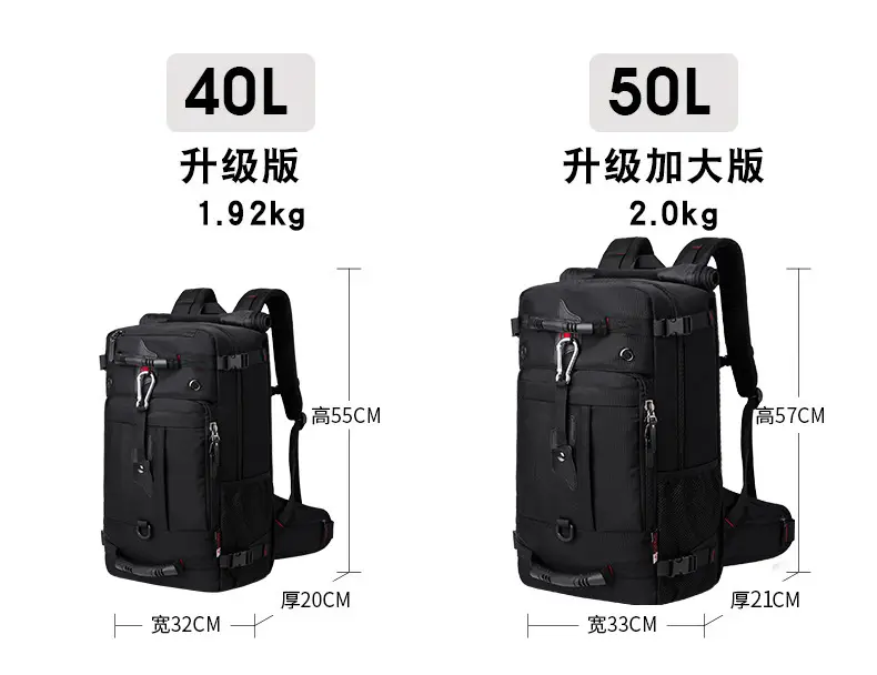 Backpack, capacious luggage universal travel bag for hiking, oxford cloth — chobi 27