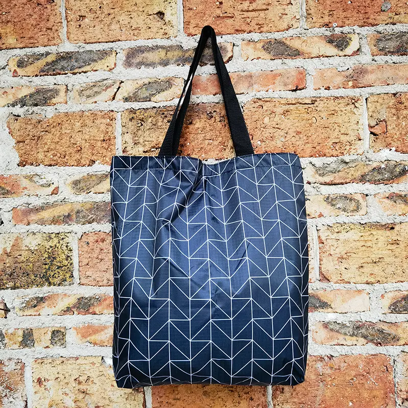 Waterproof shopping bag with zipper, folding handheld linen bag, travel bag, (Physicals), increased thickness — chobi 31