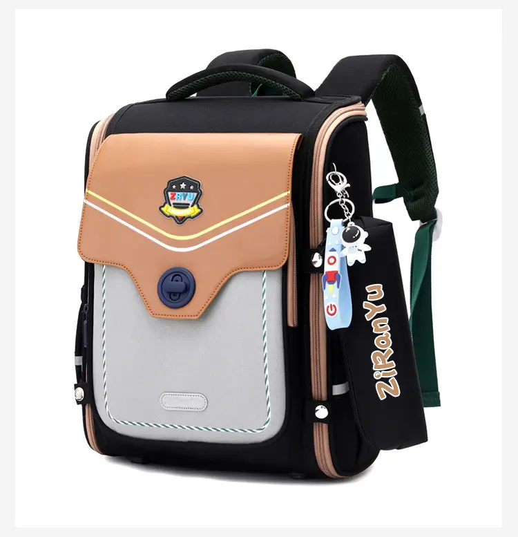 School bag, capacious backpack lightweight for men and women, 3-6 years, spine protection, British style — chobi 17