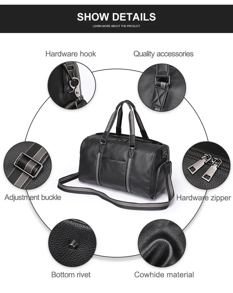 (Wholesale), universal travel bag wet and dry separation, one-shoulder bag one shoulder, genuine leather — chobi 15