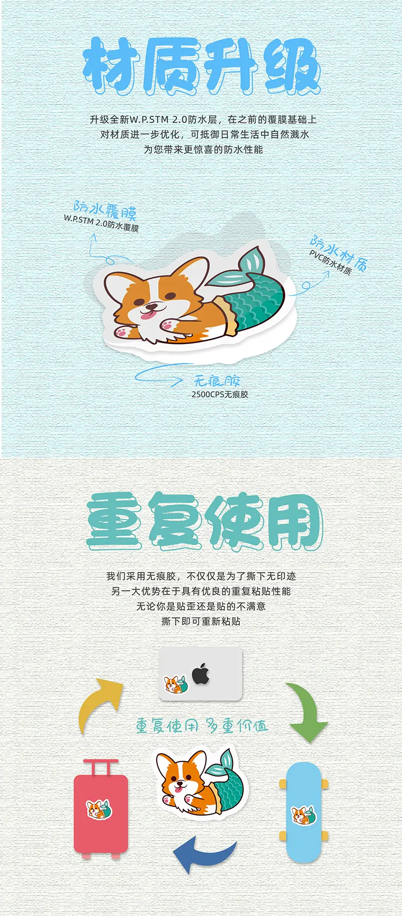 Cartoon baseball suitcase, laptop, helmet, scooter, sticker, stickers — chobi 15