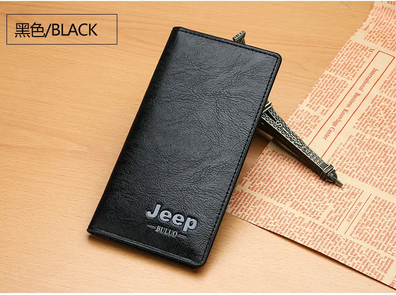 (Cross-border trading), jeep, men's long wallet, card holder, retro solid color bag — chobi 30