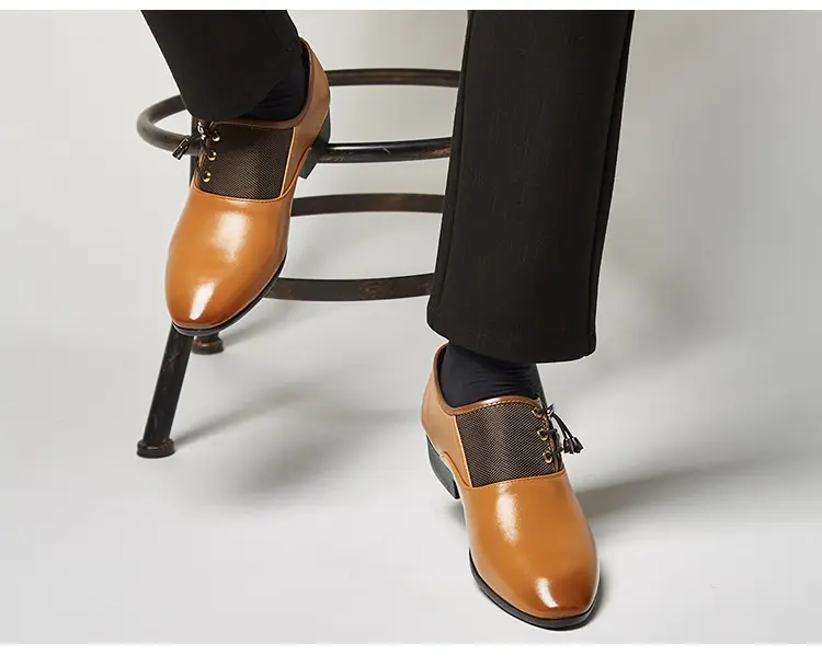 Men's classic suit jacket, universal wedding shoes, black casual footwear for leisure, plus size, dropshipping available — chobi 21