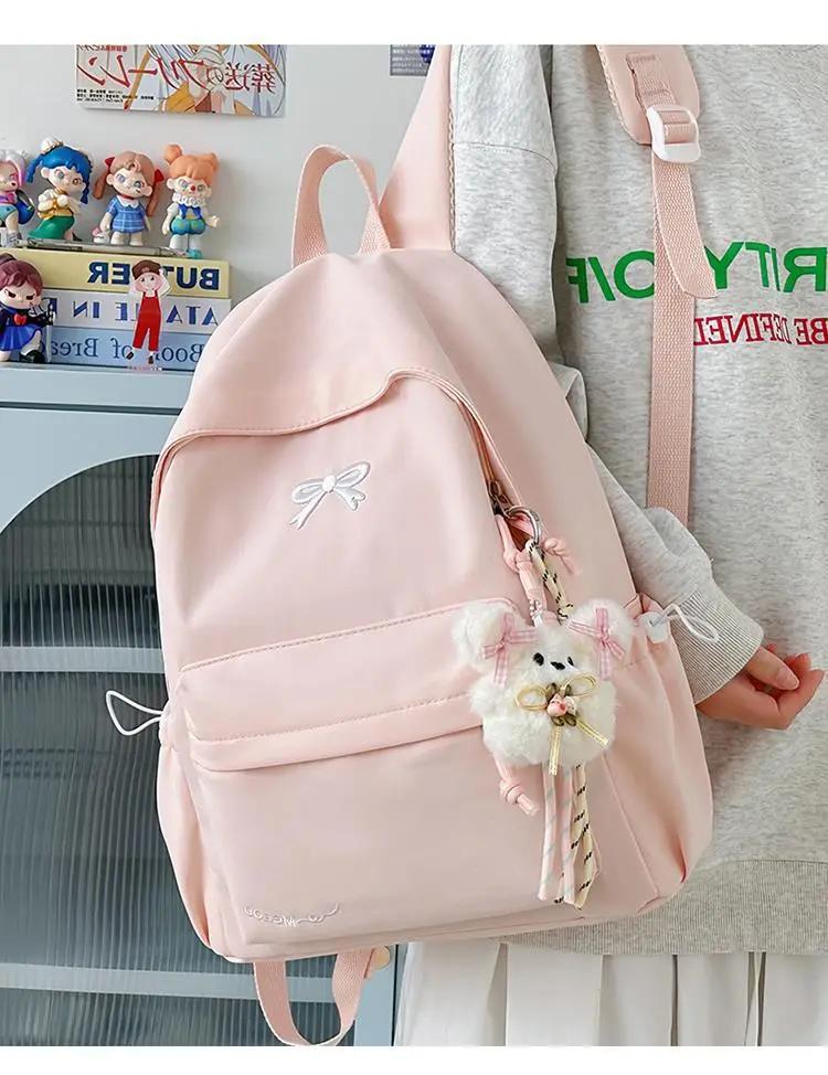 Backpack, Japanese universal capacious fresh shoulder bag, for secondary school — chobi 9