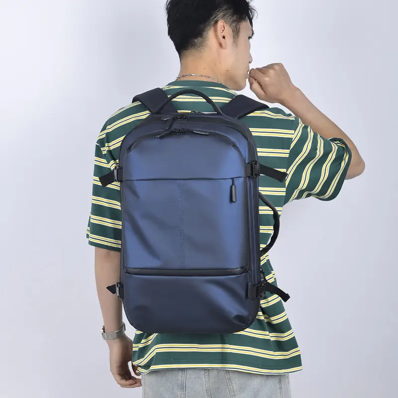 Men's backpack, capacious laptop, travel bag, shoulder bag, business version, 17 inch — chobi 11