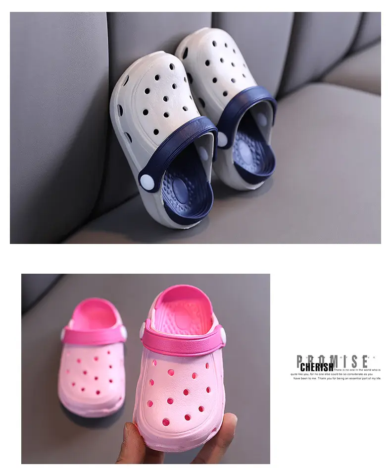 (Cross-border trading), children's beach Crocs-style slippers, breathable soft non-slip mule, closed toe — chobi 16