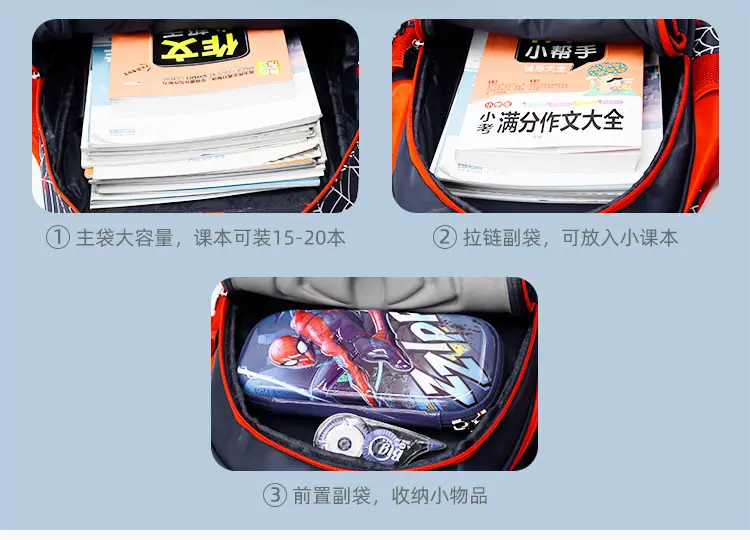 The new one is a generation of European and American cross -border elementary school students EVA schoolbags Spider -Man Waterproof Children's Male Ki — chobi 13