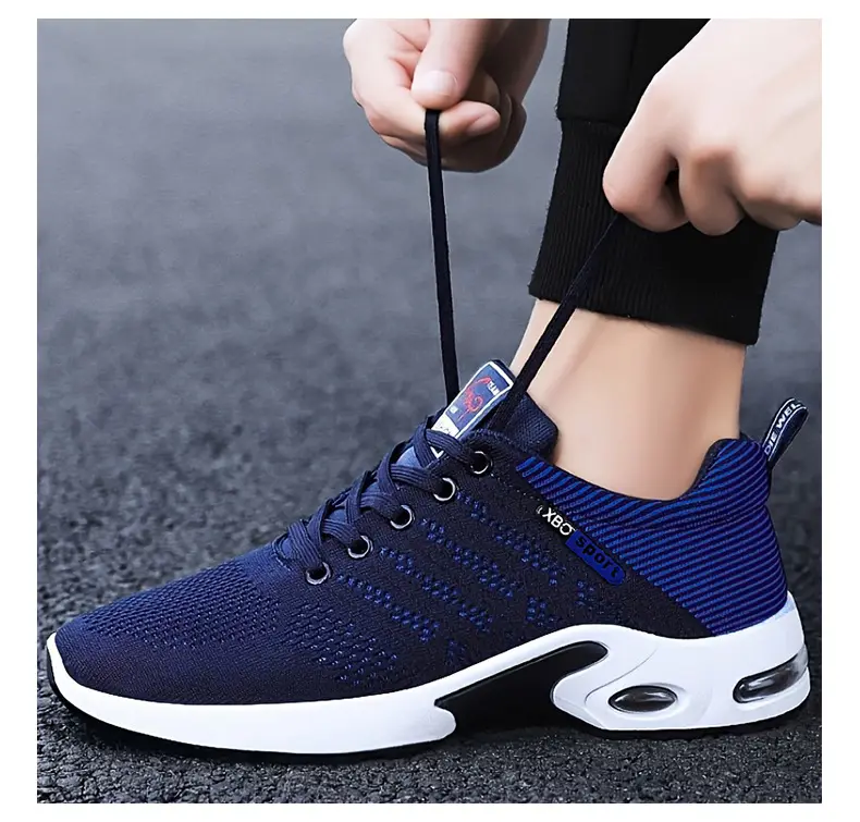 (Cross-border trading), sneakers, breathable trend casual footwear, universal soft heel, European style, plus size, made with flyknit technology — chobi 27