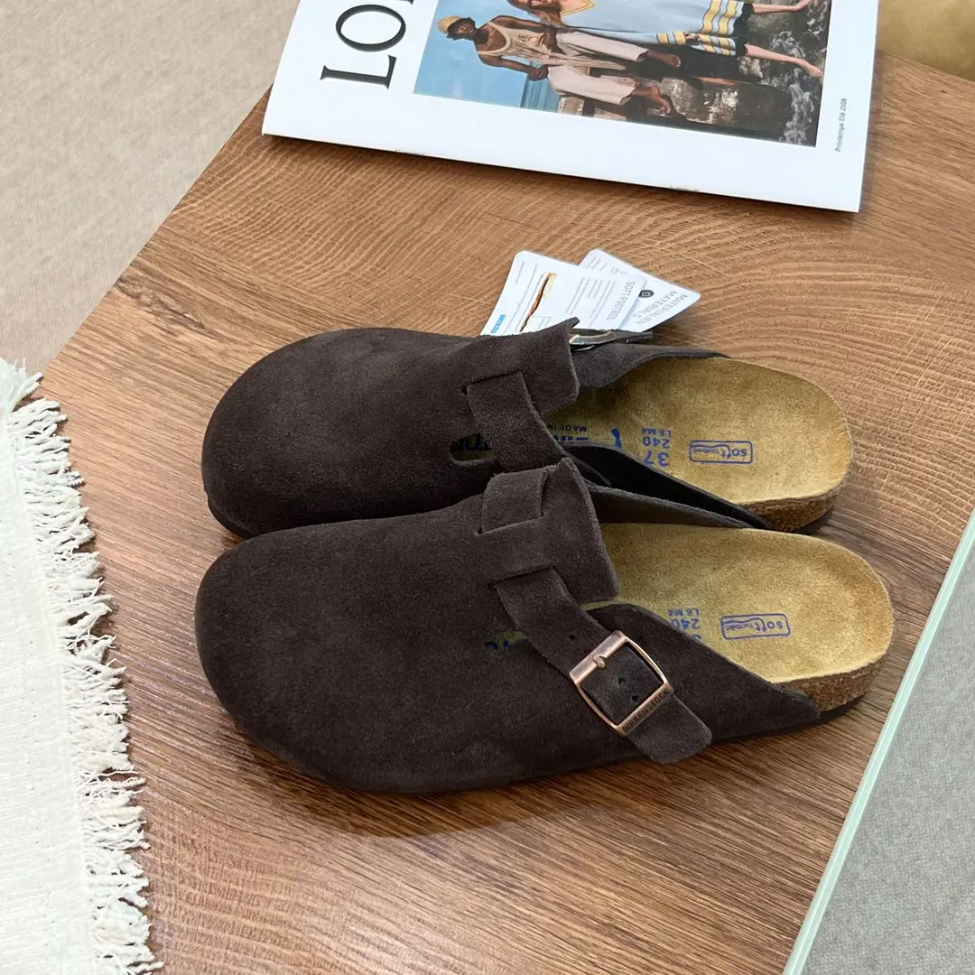 (Cross-border trading), leather mule platform, Birkenstock Boston style shoes for men and women — chobi 18