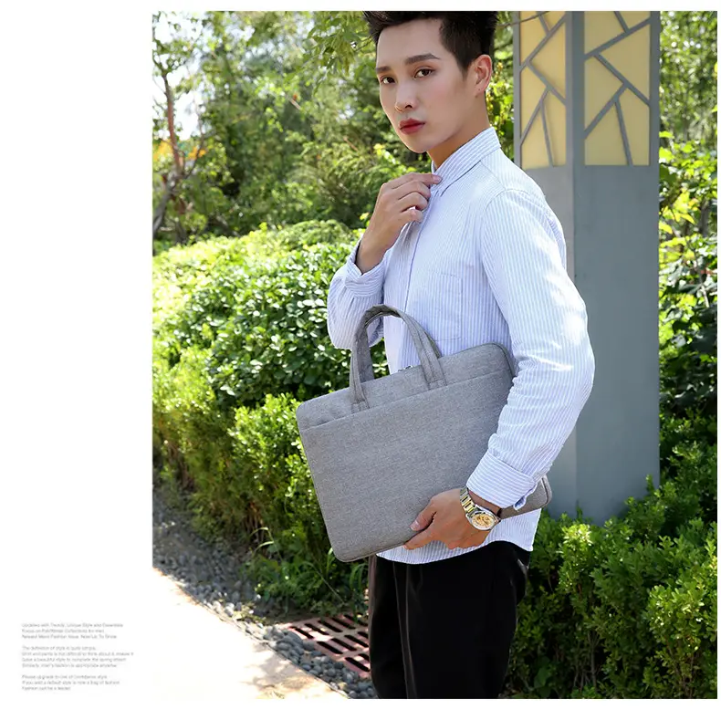 (Wholesale), hair dye, laptop, shoulder bag, fashionable handheld liner, 15.6 inch, logo printing service — chobi 13