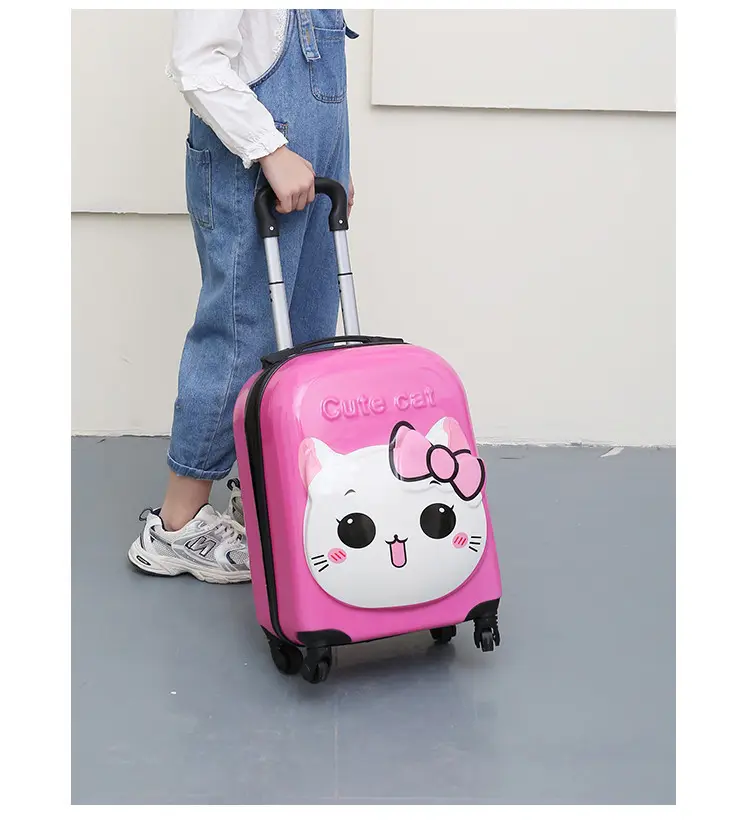 Cartoon universal cute three dimensional suitcase, 18 inch, 3D — chobi 19