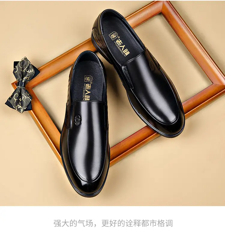 Men's human head, leather casual wedding shoes, crocodile print, genuine leather, cowhide — chobi 15