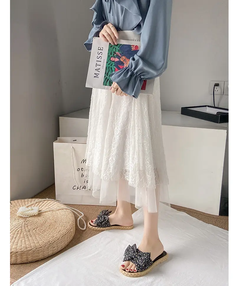 Women's summer fashionable beach footwear with bow, sandals flat, women's slippers, Collection Year 2024, suitable for outdoor wear — chobi 15