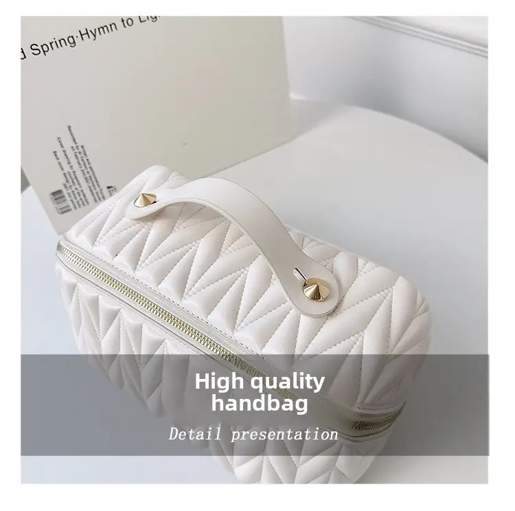 (Cross-border trading), capacious cosmetic bag for traveling, solid color retro organizer bag, city style — chobi 16
