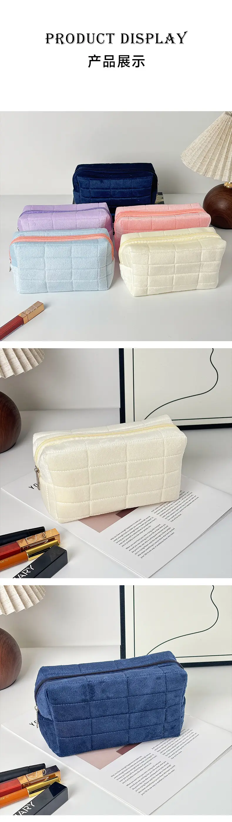 Pillow, capacious cosmetic bag, organizer bag for traveling, handheld small bag to go out — chobi 9