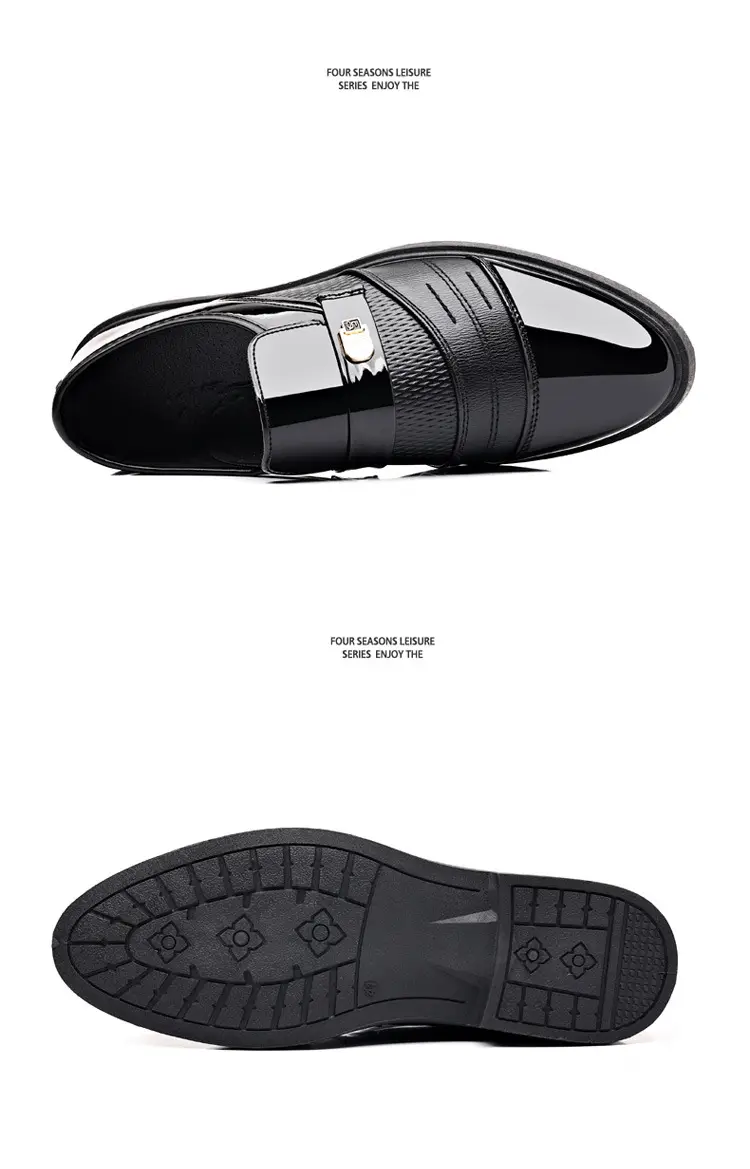 (Cross-border trading), men's glossy shoes, casual footwear, universal classic suit jacket, Collection Year 2025, plus size, mirror effect — chobi 18