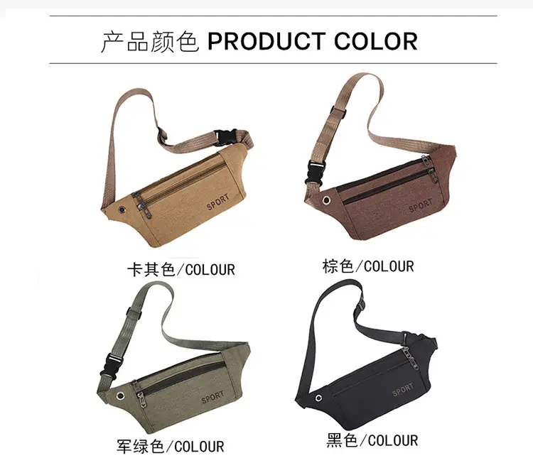 (Cross-border trading), men's cloth multicoloured belt bag, wear-resistant chest bag, travel shoulder bag, casual wallet, increased thickness — chobi 13