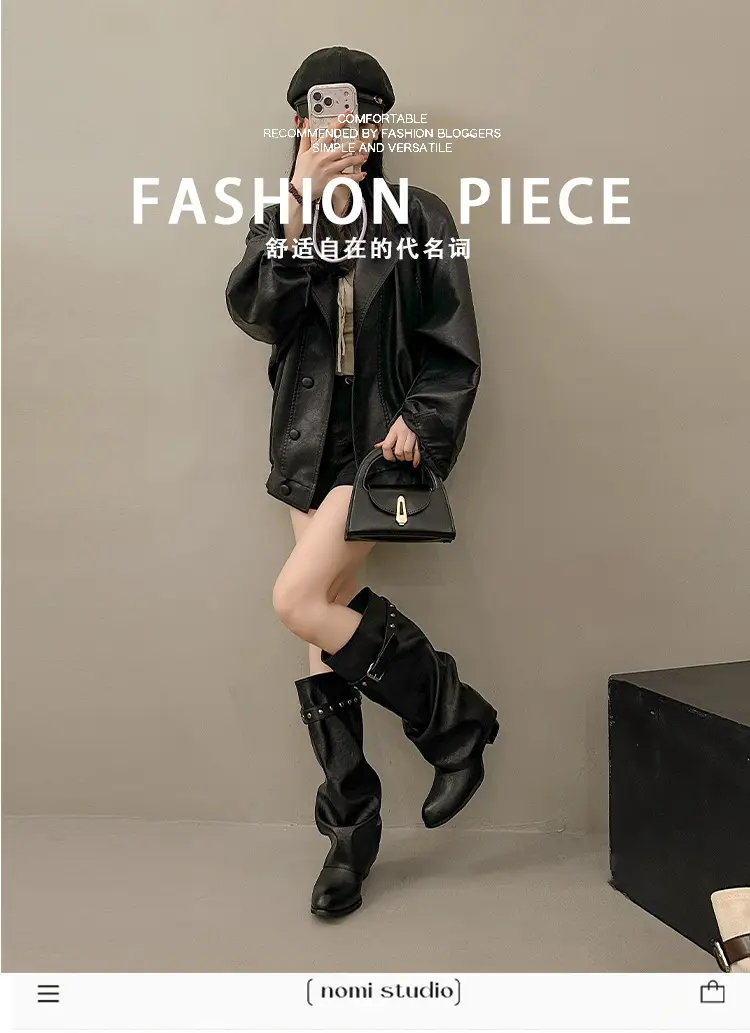 Summer high boots, fashionable trousers, belt, buckle, spring 2026 collection, visually slimming, wide stable heel — chobi 1