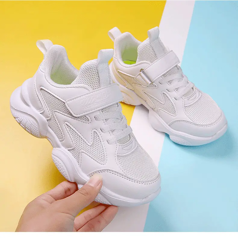 (Wholesale), children's white white shoes for boys, white sneakers for students, 2023 collection — chobi 10