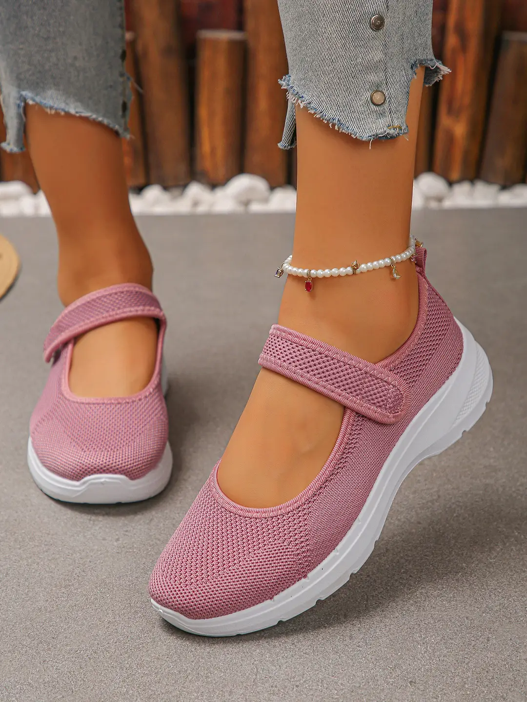 (Cross-border trading), Mary Jane shoes, breathable shoes, lightweight sneakers low-cut, casual women's walking shoes, plus size, for middle age, made — chobi 18