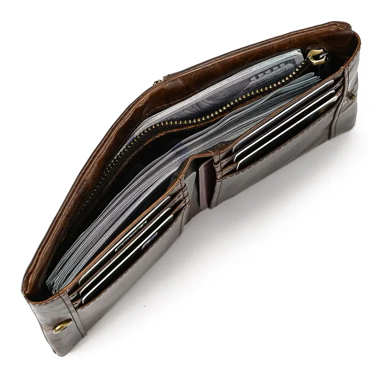 Retro leather wallet for leisure, Amazon, genuine leather — chobi 22