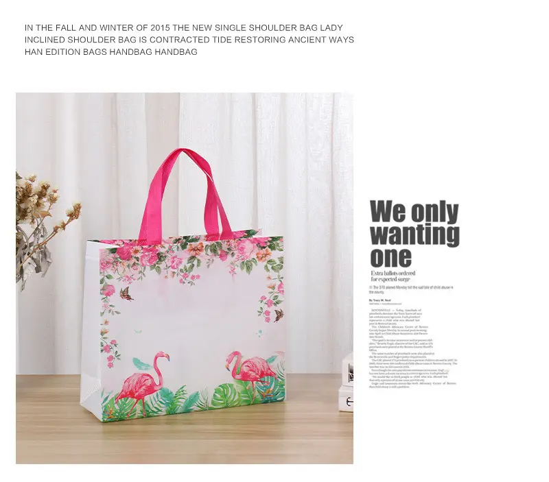 Folding linen bag non-woven cloth, cloth bag, shopping bag, Birthday gift — chobi 10