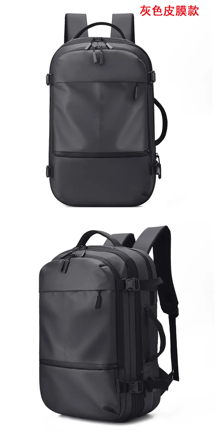 Men's capacious backpack, suitcase for traveling, equipment bag, shoulder bag, laptop, business version, 17 inch — chobi 29