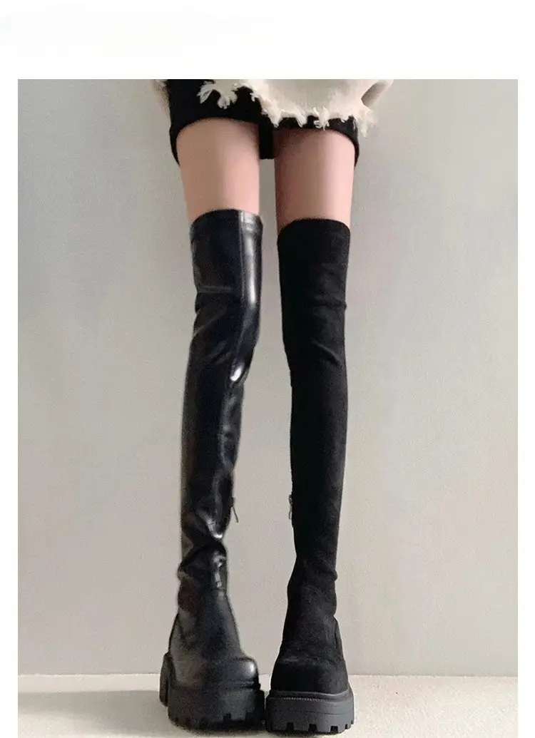 Elastic thin high boots platform, fitted — chobi 3