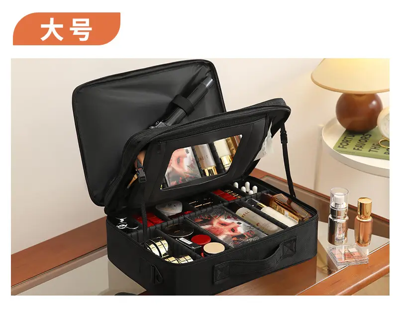Capacious cosmetic bag, handheld shoulder bag for traveling, brand organizer bag for manicure — chobi 17