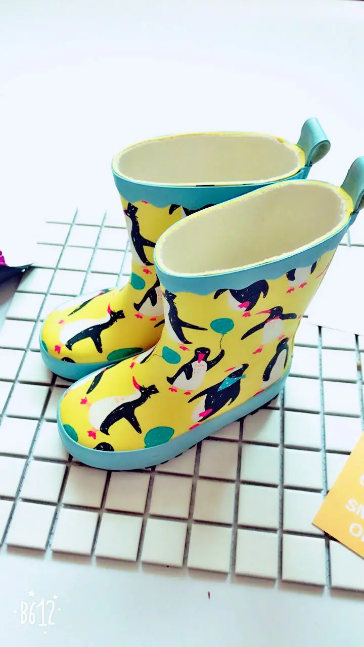 Promotion Cross -border INS Explosion Penguin Sky Horse Leopard Rain Rain Boots Rubber Waterproof ENBIHOUSE Children's Rain Shoes — chobi 8