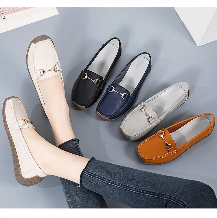 Comfortable universal “mom shoes” for summer and autumn, non-slip loafers wedge heel for work and office, non-slip sole, work shoes — chobi 5