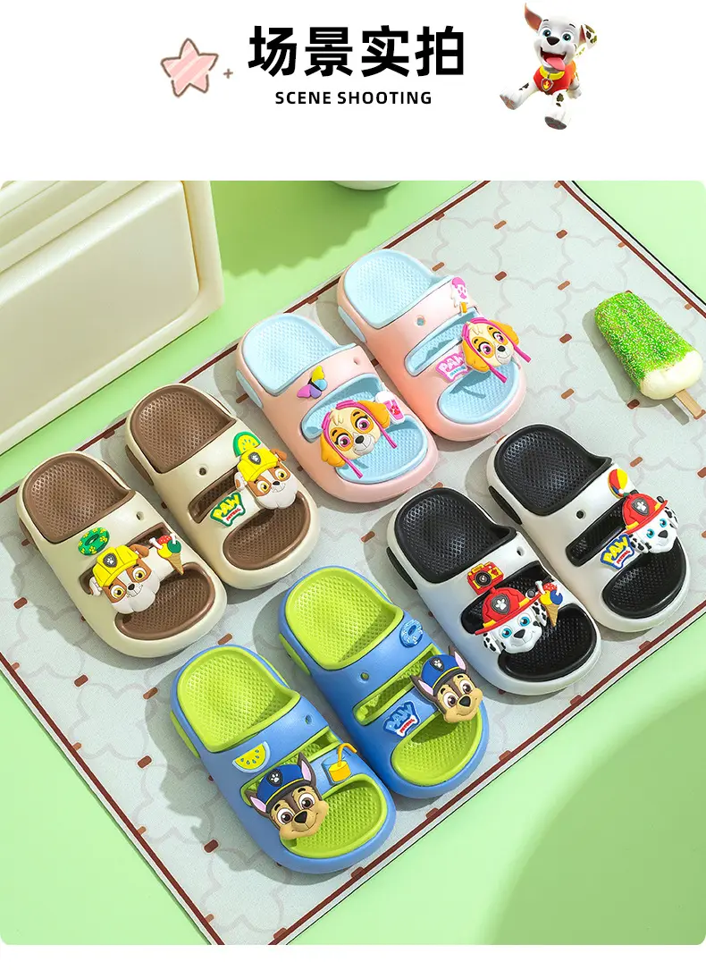 Non-slip children's sandals for boys girl's, mule, women's slippers, 3-6 years — chobi 12