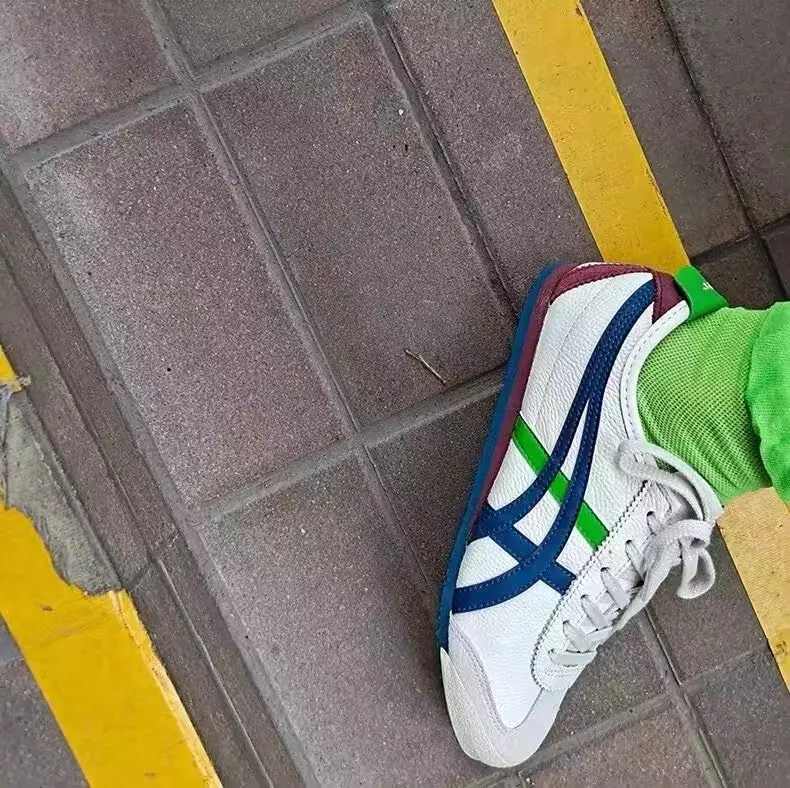 Cross-border Onizuka official website onslaught tiger flagship men's and women's one-step lazy moral training Forrest Gump white shoes — chobi 26