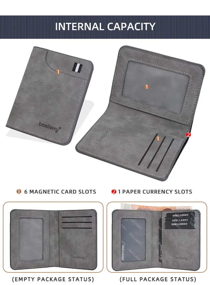 Ultra thin short small wallet, suede card holder for students — chobi 5
