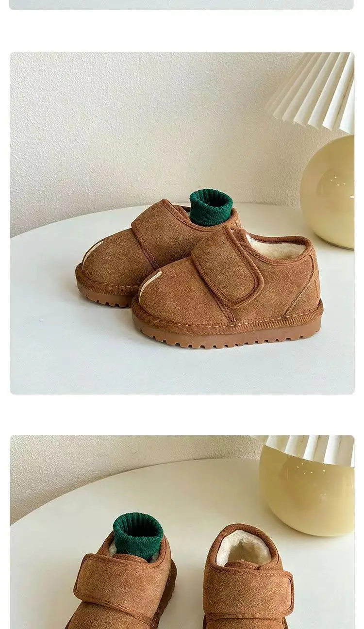Children's cotton shoes 2025 winter new style boys' baby shoes girls' plus velvet warm cotton boots children's short snow boots — chobi 8