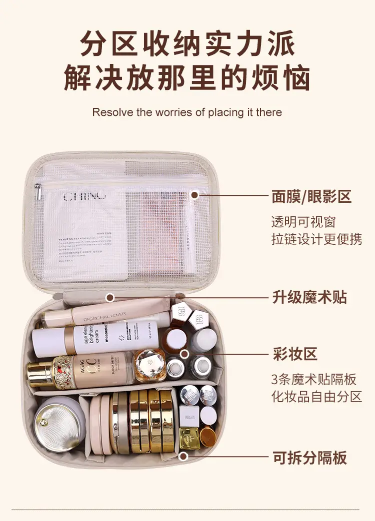 (Cross-border trading), capacious handheld cosmetic bag for traveling, high-quality style — chobi 4