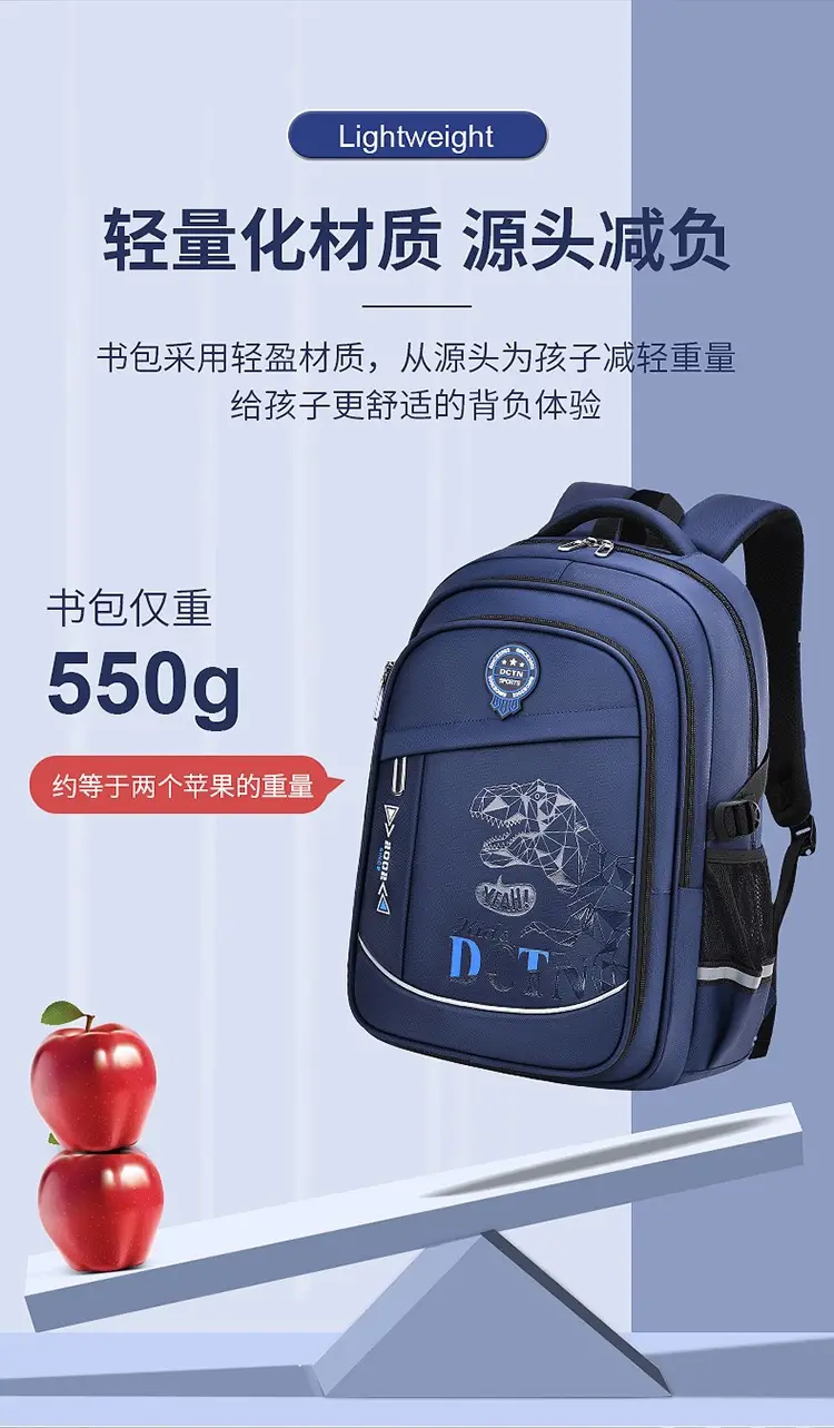 Children's capacious school bag lightweight, for secondary school, 1-3-6-9 years, 2027 years — chobi 12