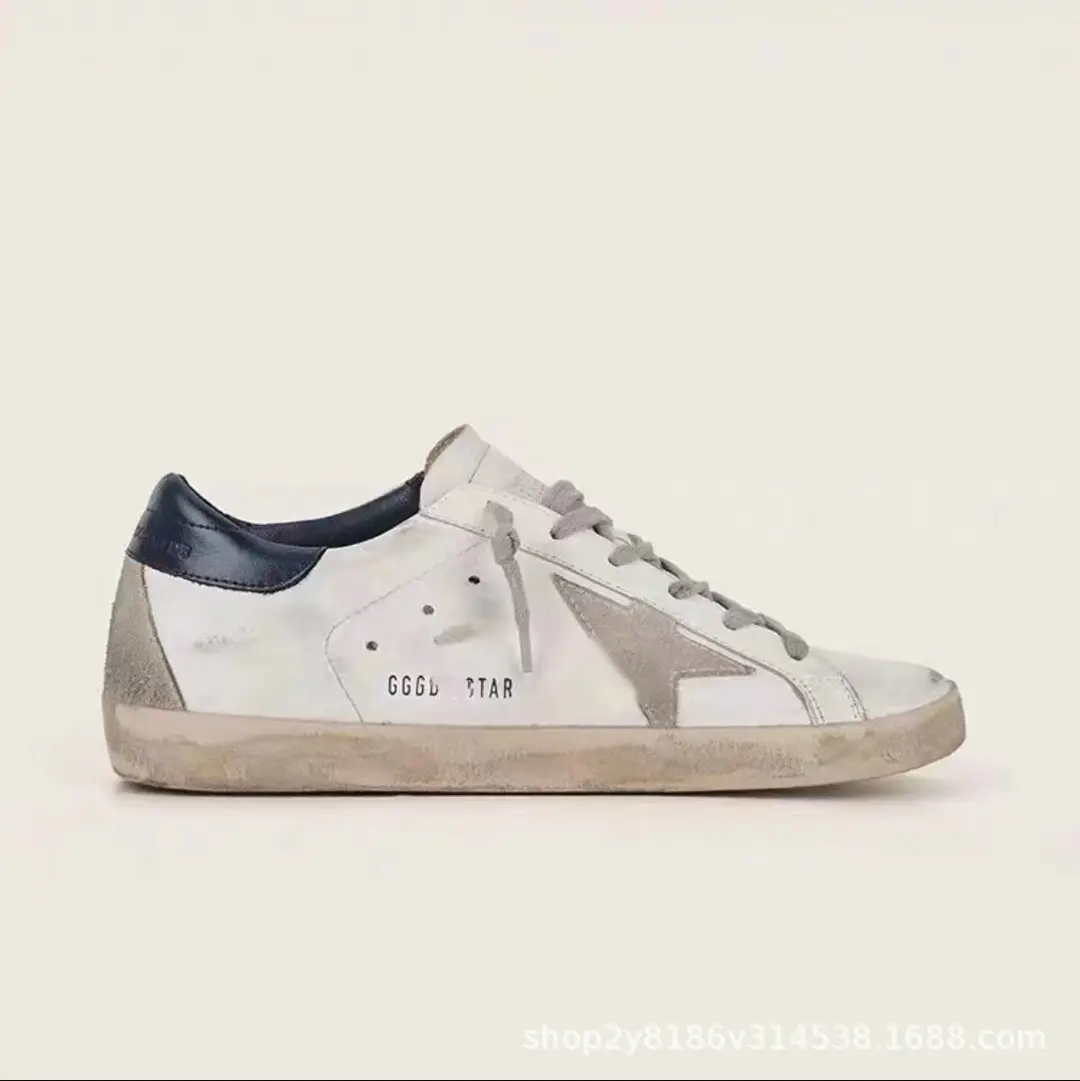 Korean version 2025 new SUPERSTAR genuine leather old retro small dirty shoes women's inner heightening star shoes dirty shoes — chobi 8