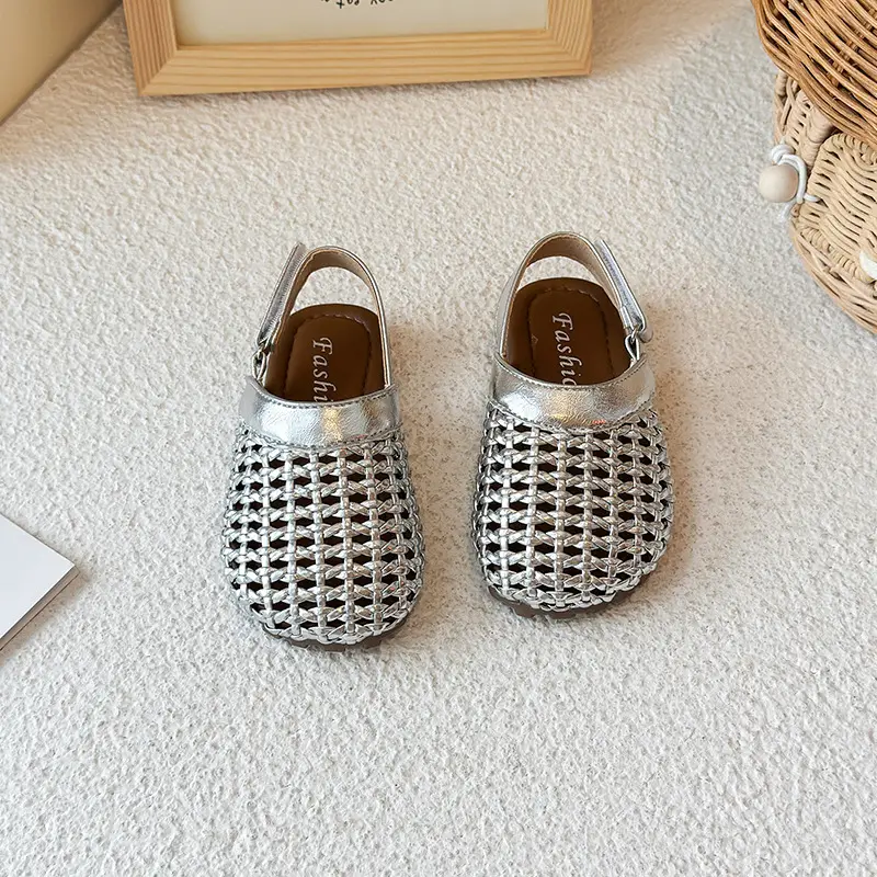 Woven mule, fashionable children's bag, sandals for boys, summer 2025, Korean style, closed toe, soft sole — chobi 3