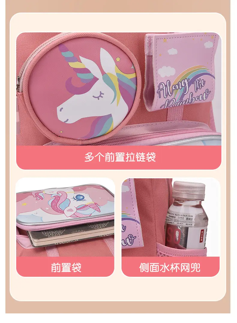 School bag for kindergarten, cartoon backpack for students, purse, card holder, pony, Spiderman — chobi 9
