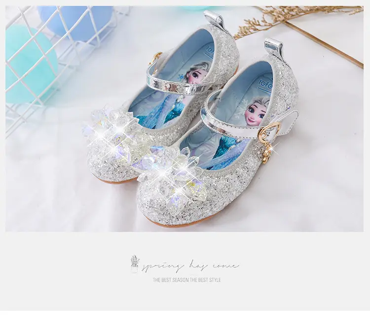Fashionable demi-season children's shoes flat, princess style, soft sole — chobi 15