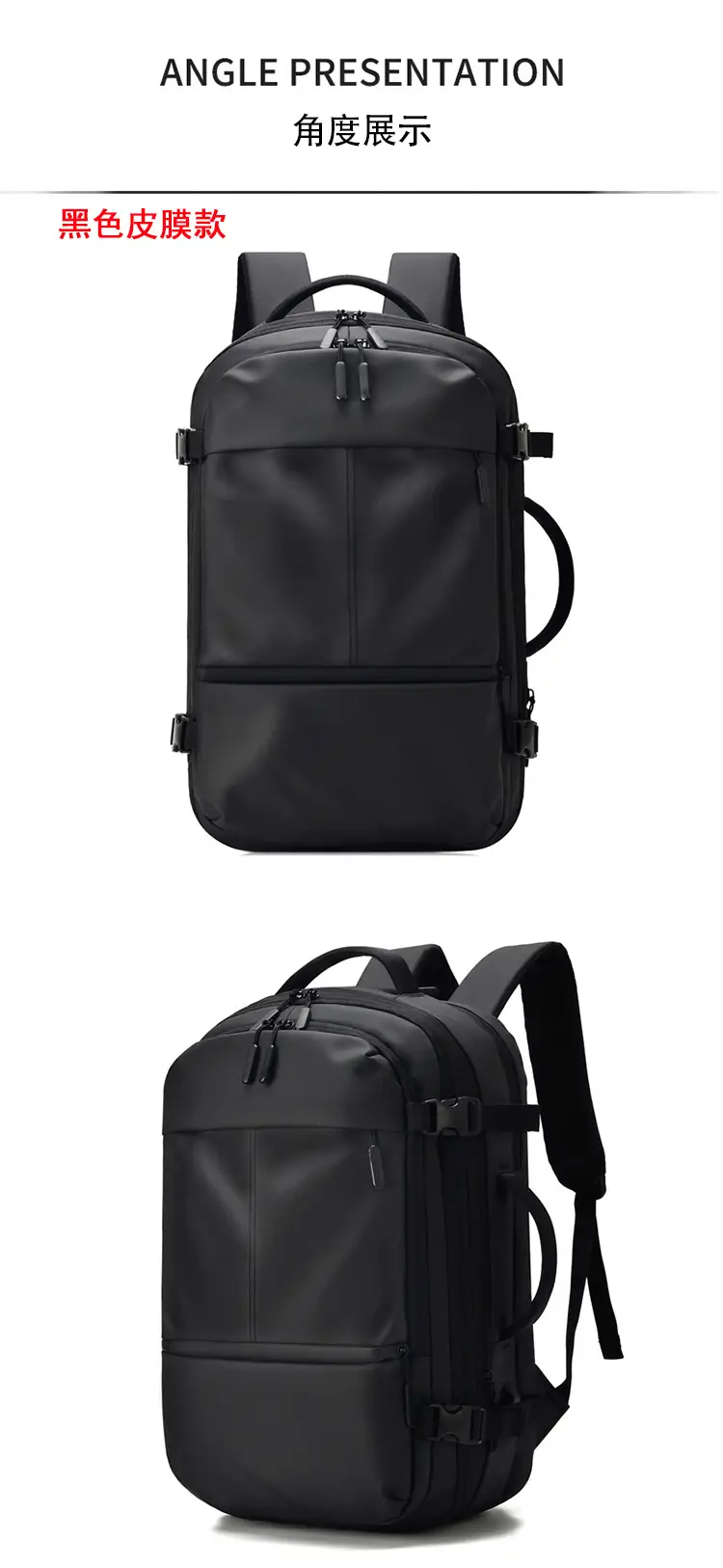 Men's capacious backpack, suitcase for traveling, equipment bag, shoulder bag, laptop, business version, 17 inch — chobi 25