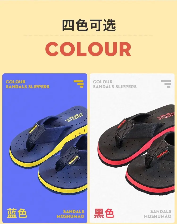 (Cross-border trading), children's summer slippers for boys, non-slip flip flops, beach footwear, mule flat, suitable for outdoor wear, soft sole, fam — chobi 23