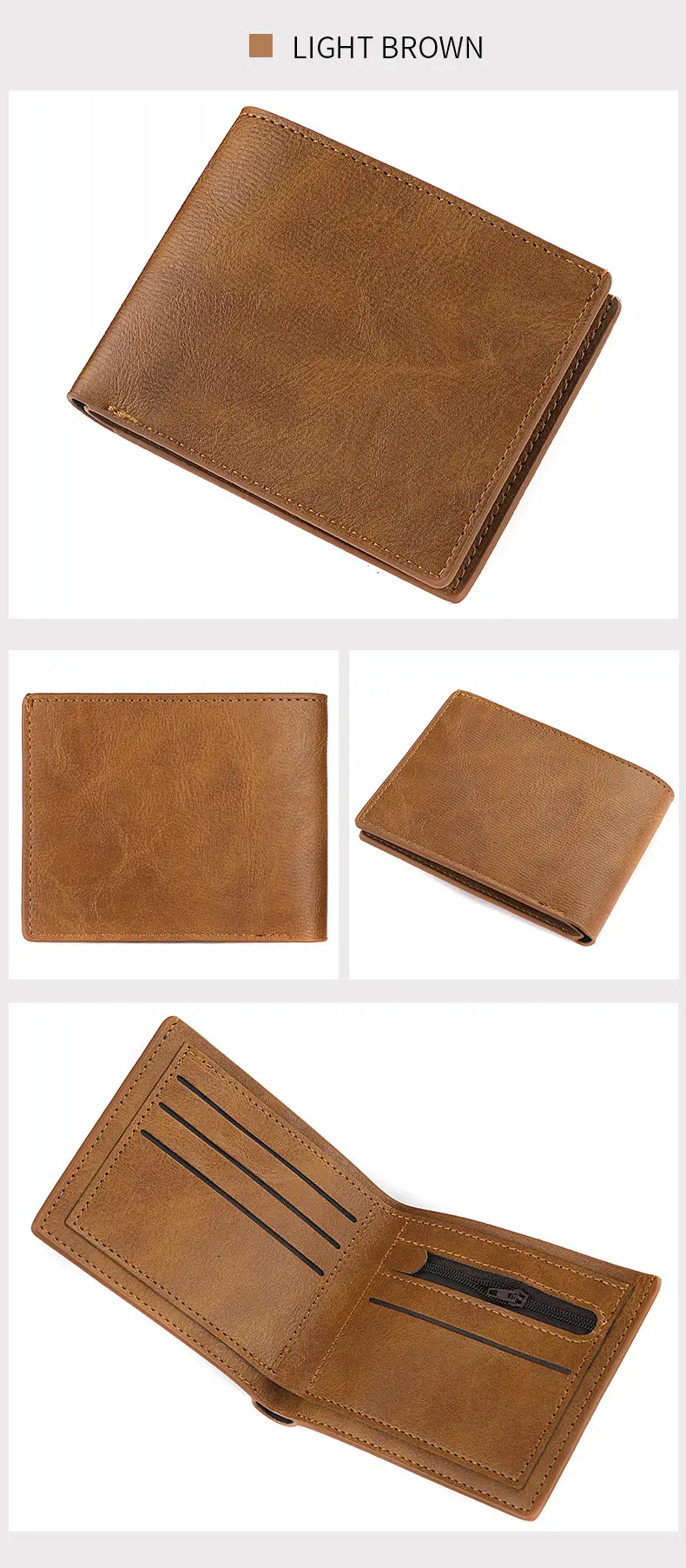 (Wholesale), men's short retro wallet for students, with your logo imprint, (Physicals) — chobi 28
