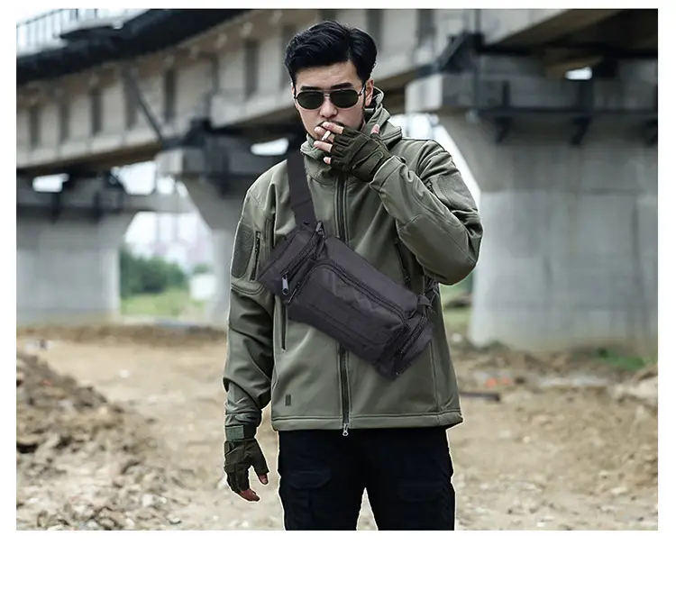 Camouflage shoulder bag, belt bag, purse, tactics one-shoulder bag for leisure, camera, backpack — chobi 8