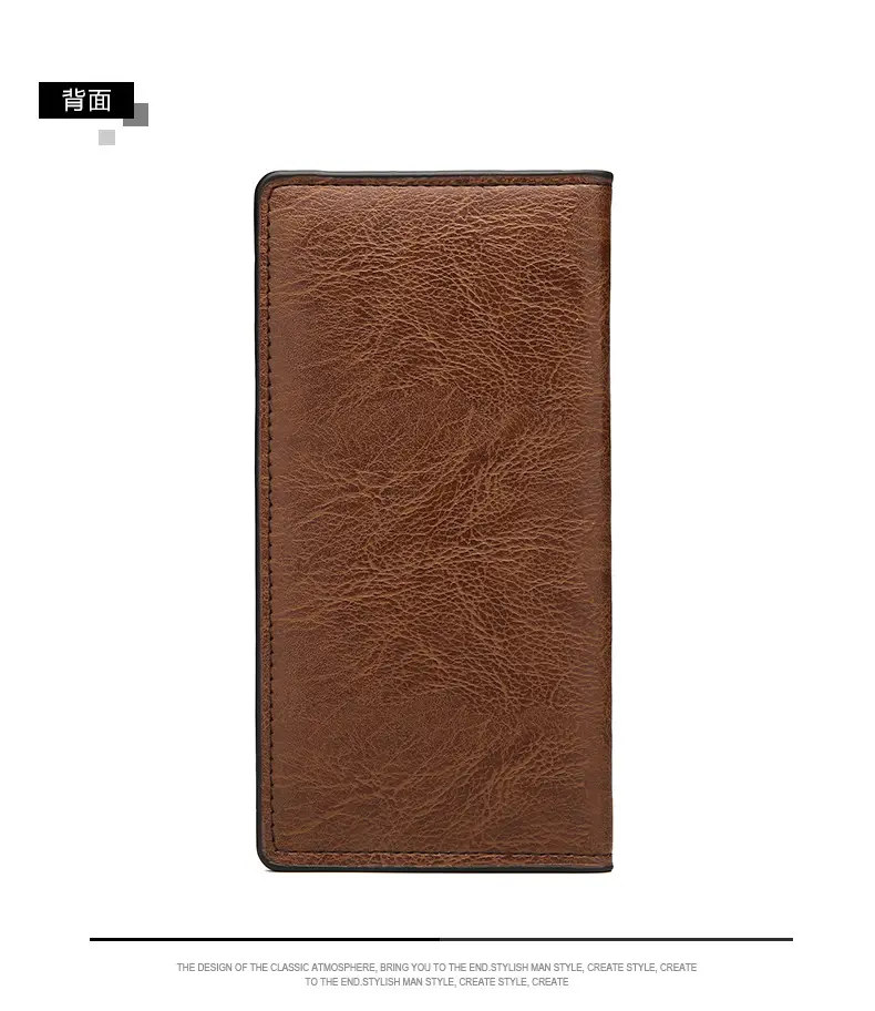 (Cross-border trading), jeep, men's long wallet, card holder, retro solid color bag — chobi 14