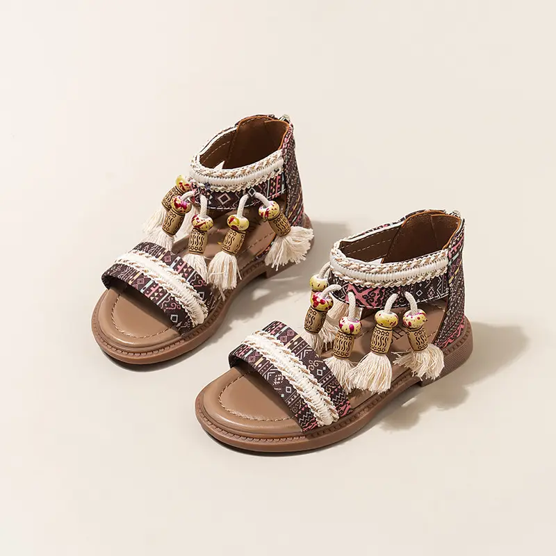 Ethnic sandals, fashionable children's beach footwear, ethnic style, western style, summer 2024 — chobi 24