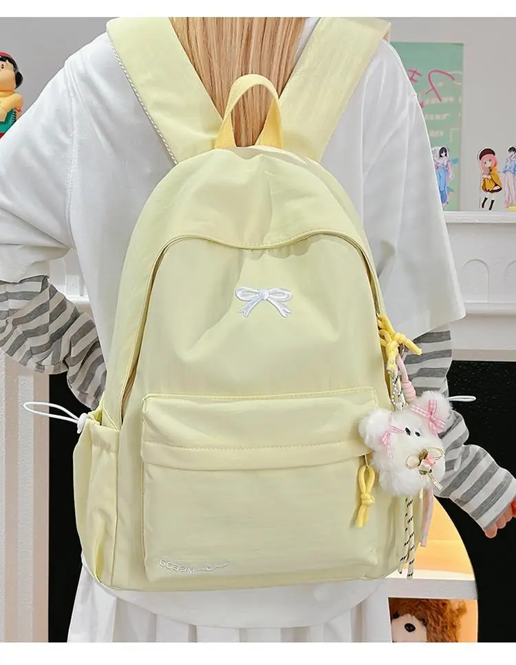 Backpack, Japanese universal capacious fresh shoulder bag, for secondary school — chobi 27