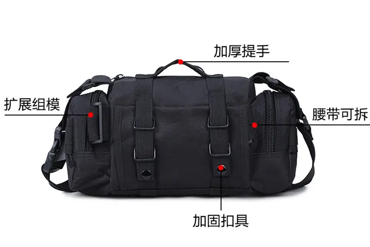 Camouflage shoulder bag, belt bag, purse, tactics one-shoulder bag for leisure, camera, backpack — chobi 5